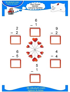 Çocuklar İçin toplam işlemi yaprak testleri 